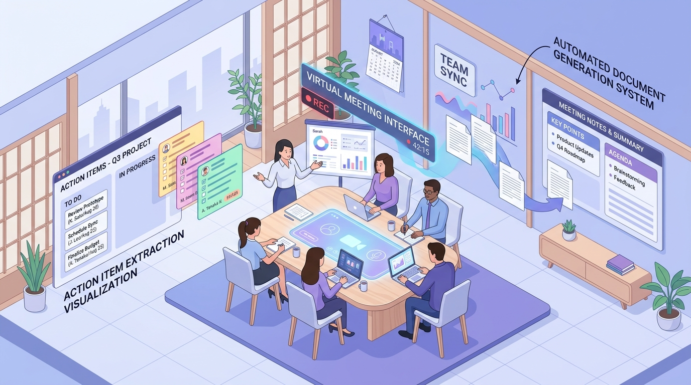 【Google Meet】録画から議事録を自動生成。Next Actionを抽出する手順