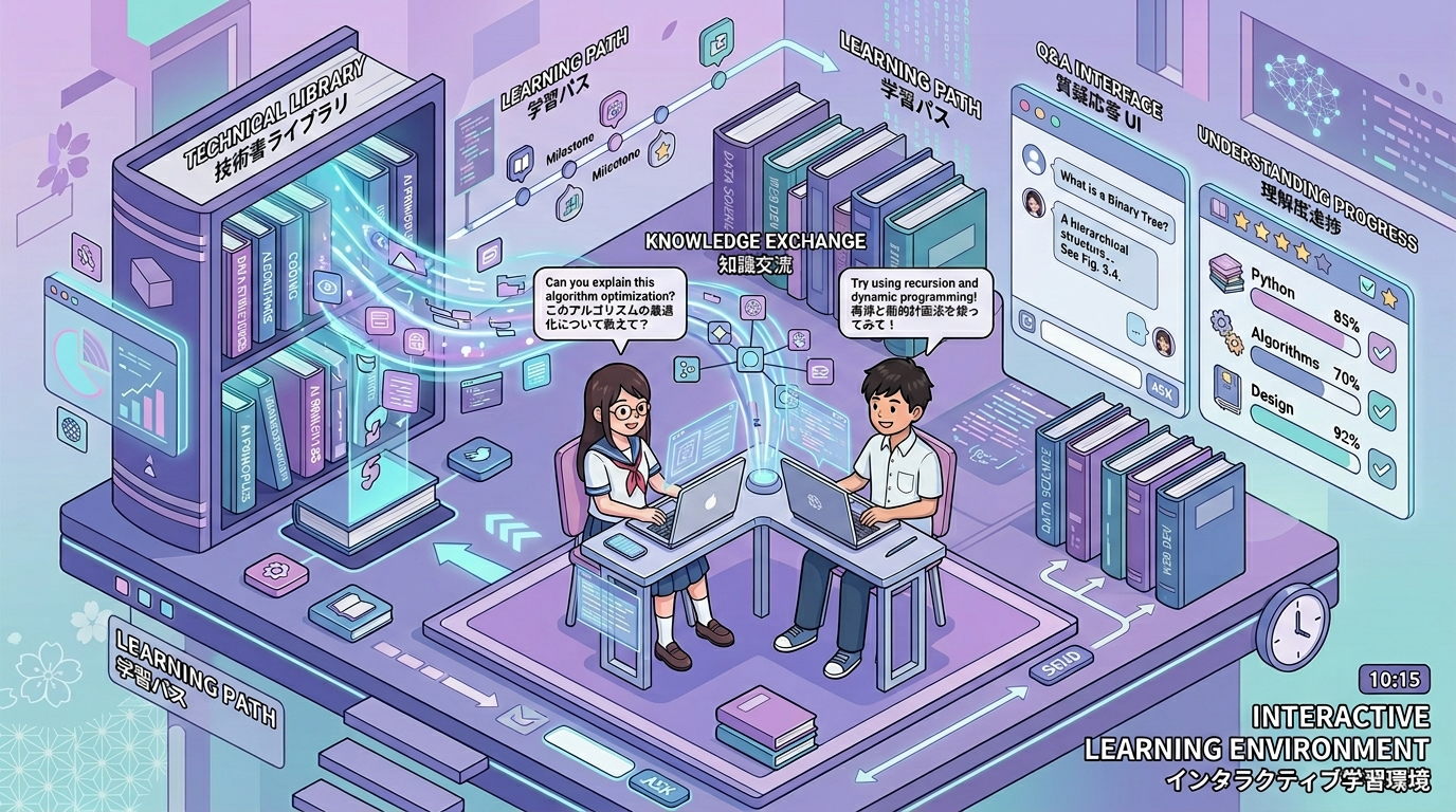 【専門書】難しい技術書をソースに指定し、対話型で理解する