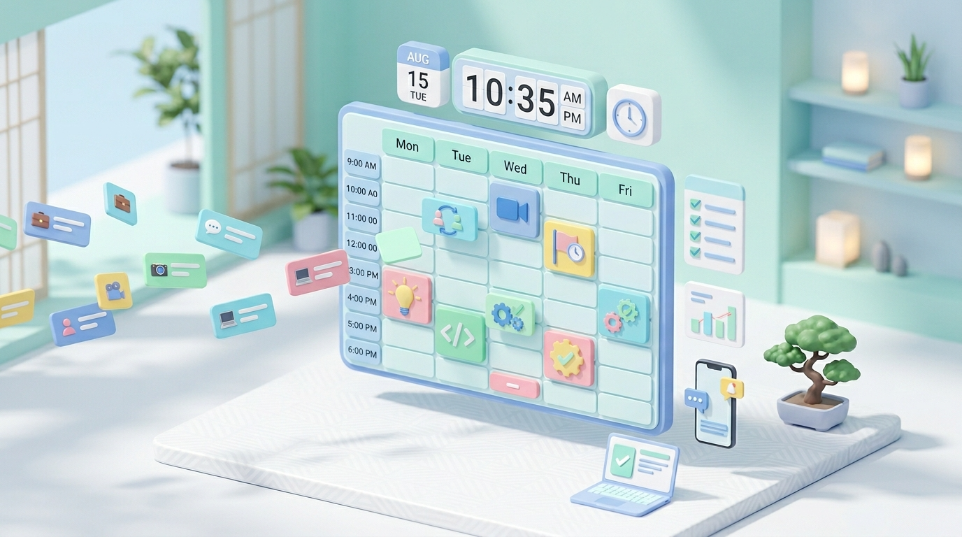 【カレンダー】「来週の空き時間に作業枠を確保」スマートスケジューリング
