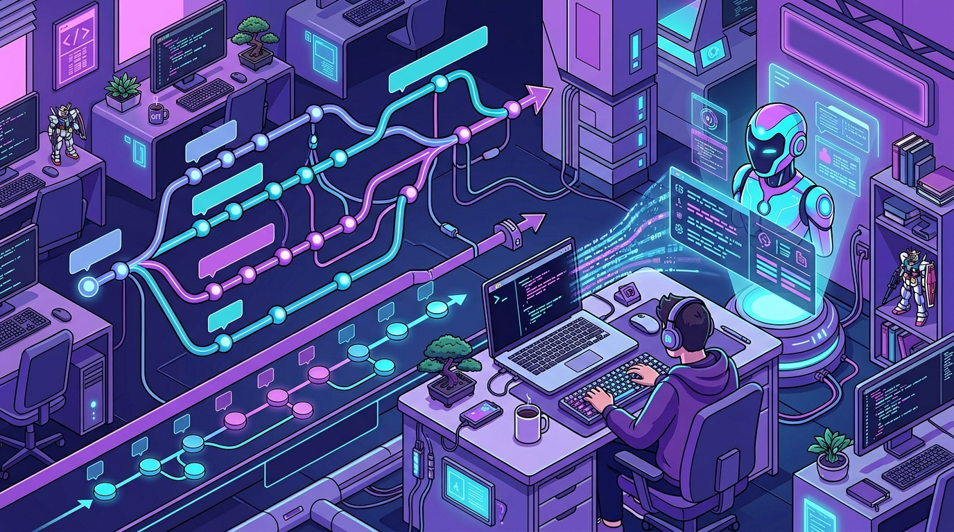 【Git】コミットメッセージをAIに考えさせる。変更内容から提案