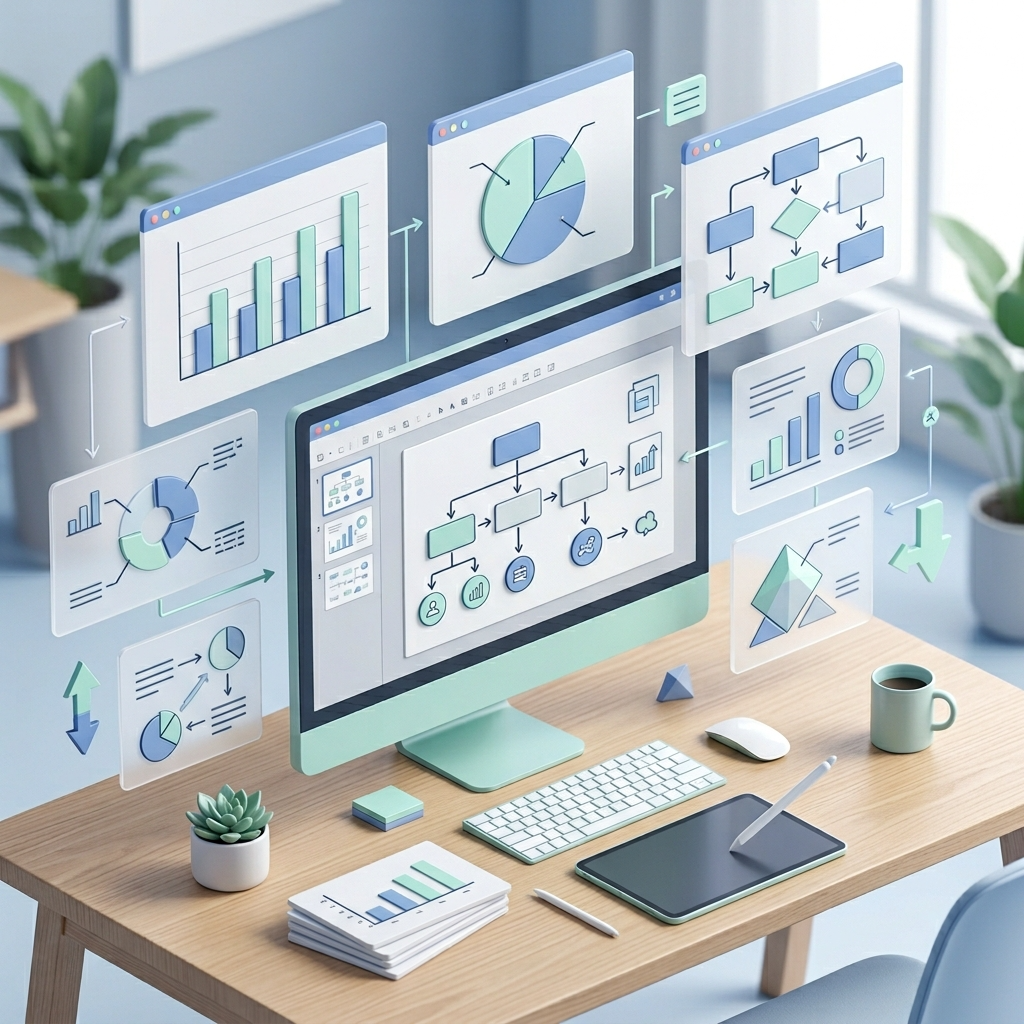 【スライド】プレゼン資料の構成を練る。図解のアイデアもAIと作成