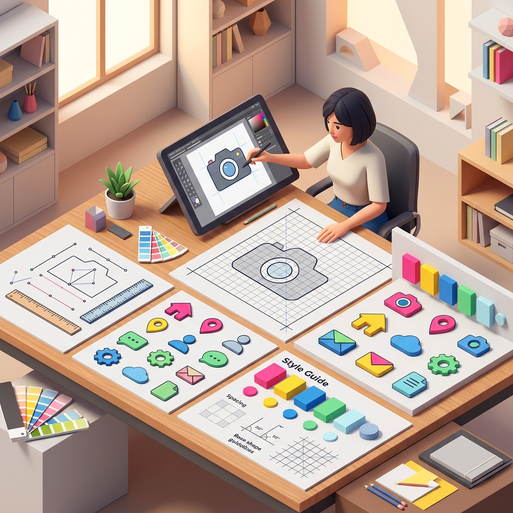 【アイコン作成】サイトを彩るフラットデザイン。統一感のあるアイコンセットの作り方