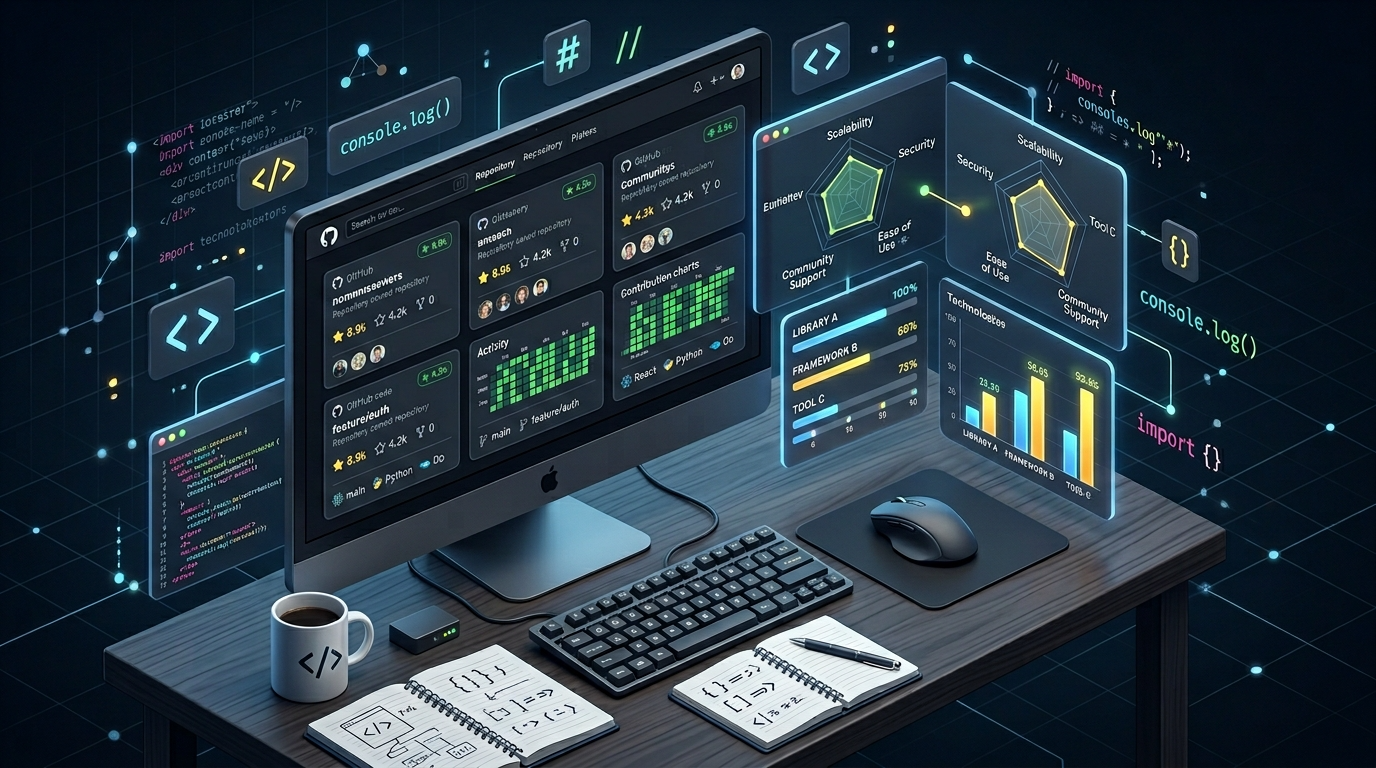 【技術選定】プロジェクトに最適なライブラリの評判をGitHubで調査