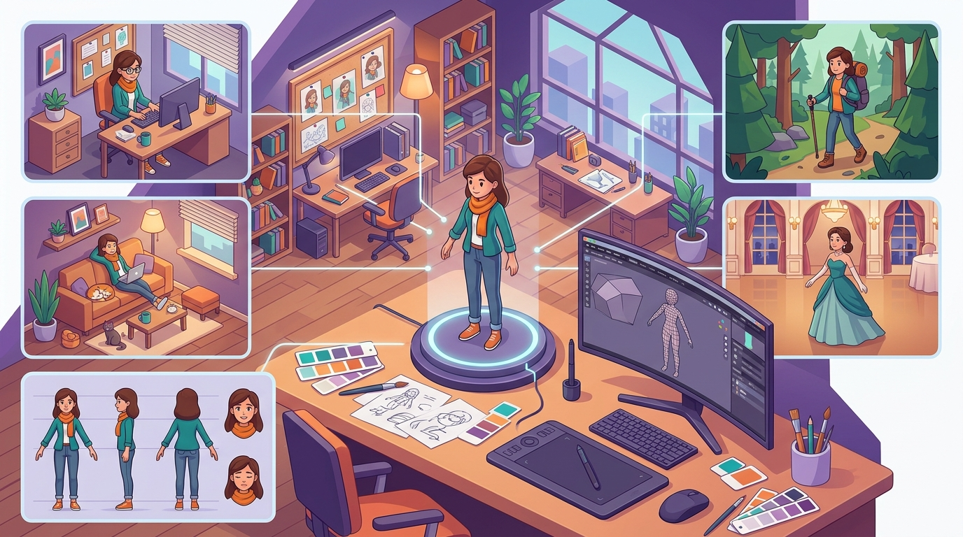 【キャラ一貫性】「--cref」を使い倒す。同じモデルを別シチュエーションで登場させる