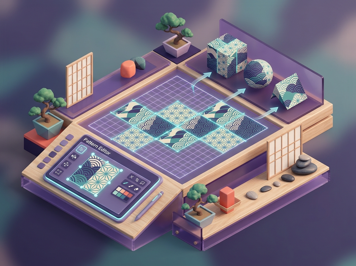 【テクスチャ素材】3DやWEBで使えるシームレスな背景。タイル状に並ぶ画像を作る技