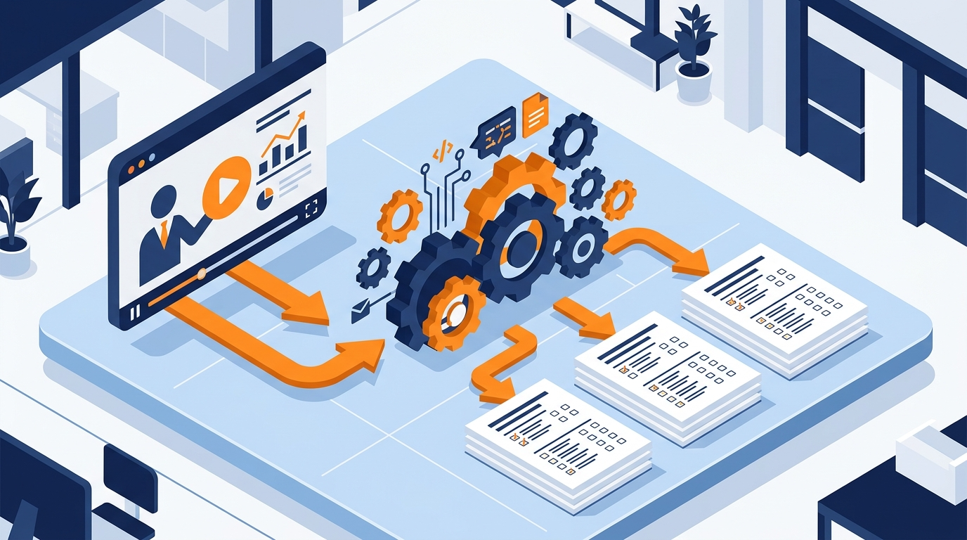 【研修】社内研修ビデオの書き起こしから確認テストを自動作成