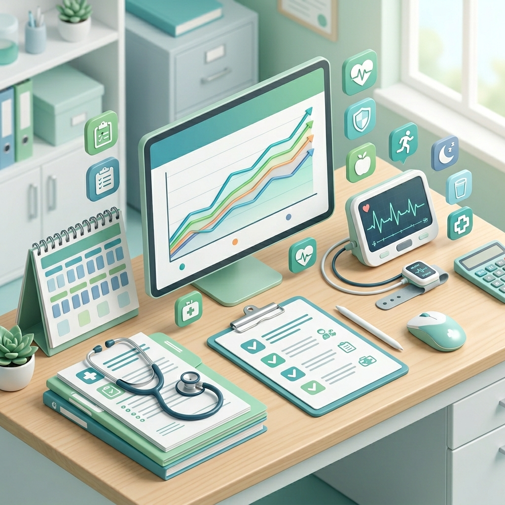 【健康ログ】数年分の診断結果を読み込ませ、数値変化をAI分析