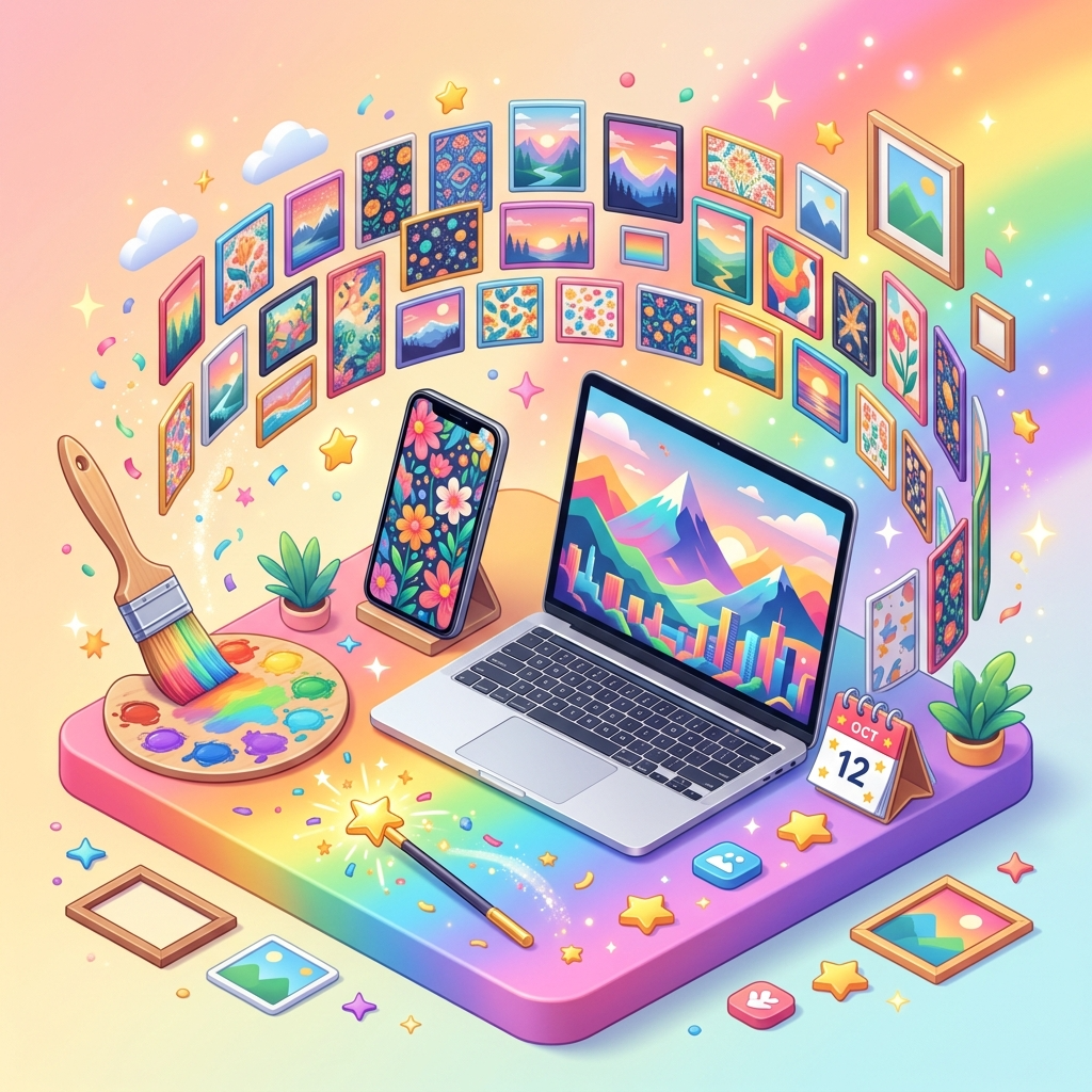 【自分専用】スマホやPCの壁紙を毎日着せ替え。自分だけの「最高の一枚」を生成