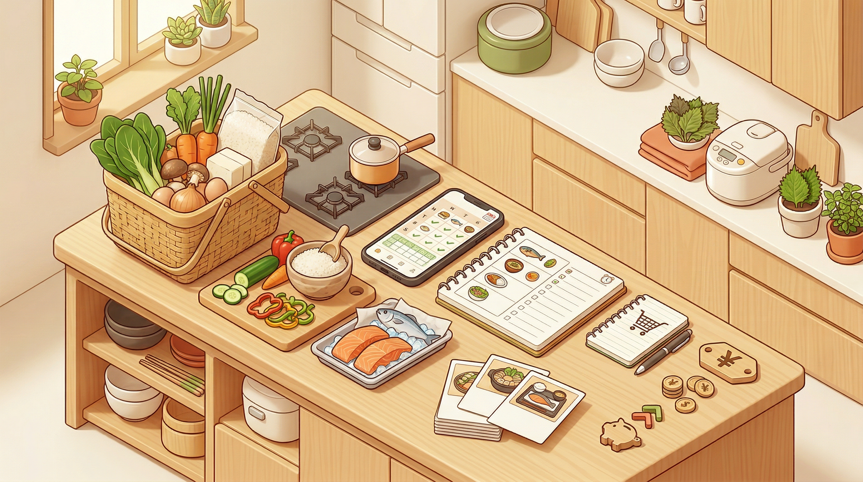 【献立】予算と好みを伝えるだけ。完璧な献立と買い物リスト作成