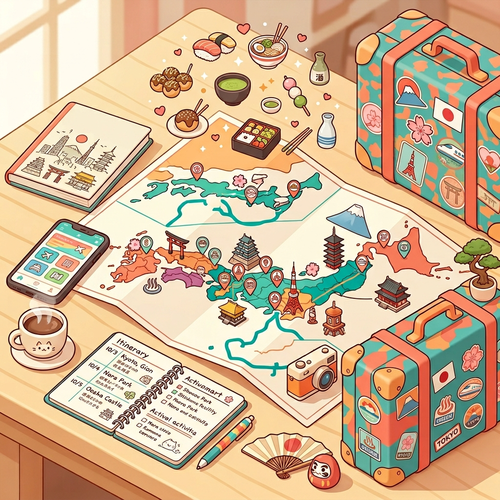 【旅行】目的地を伝えるだけで、地図・グルメがまとまったページ完成 