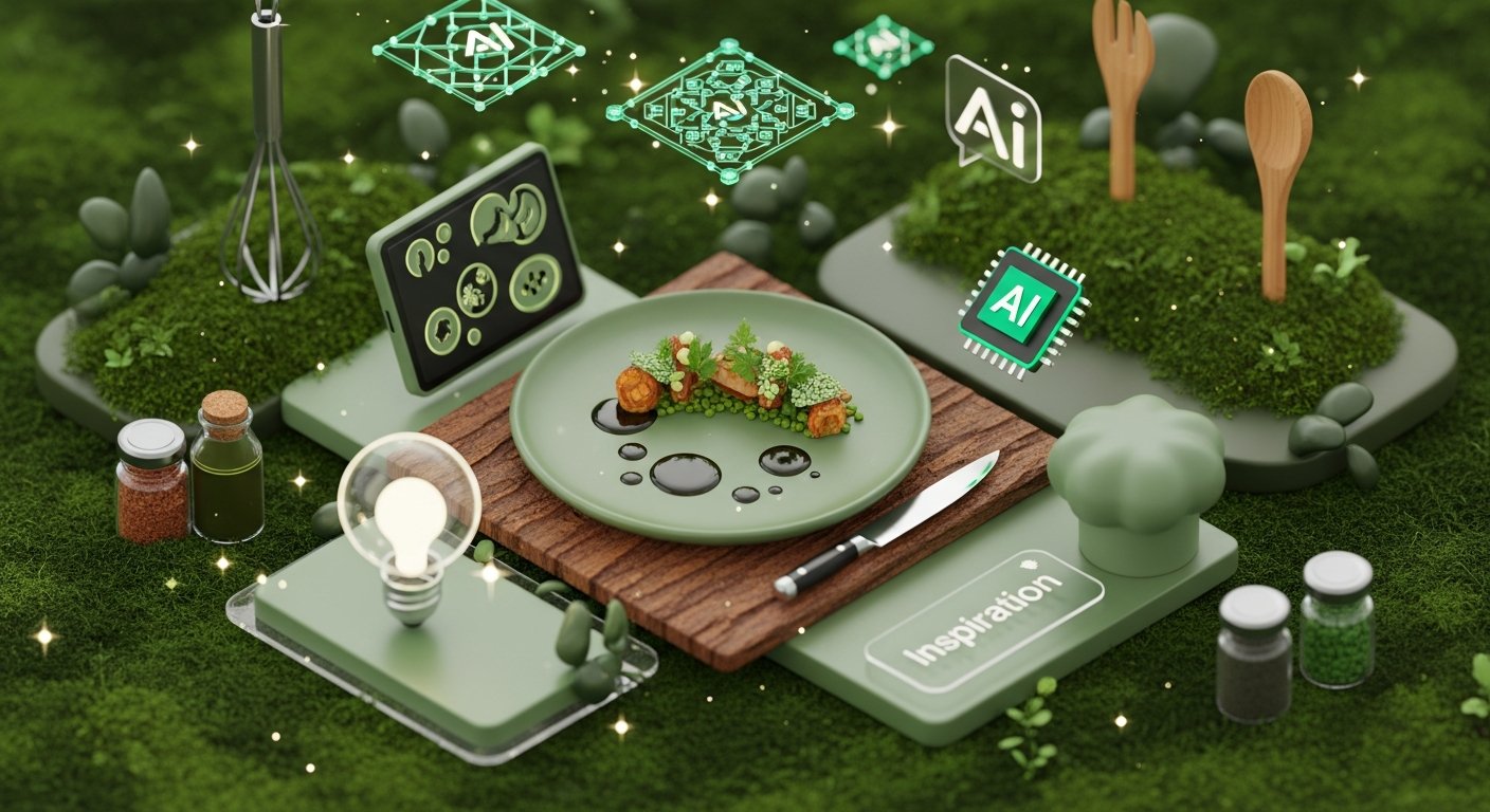 【料理インスピレーション】盛り付けの参考に。レストランのような美しい一皿をAIで描く